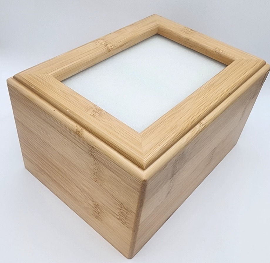 Pet Memorial Bamboo Picture Urn Aquamation Texas 