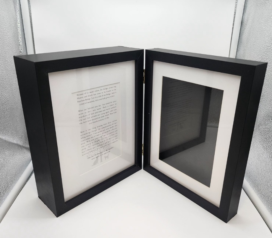 Pet Memorial Shadow Box Urn Aquamation Texas 