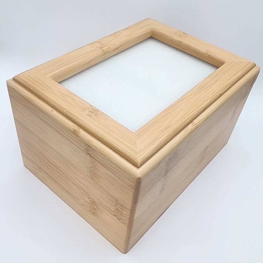 Pet Memorial Bamboo Picture Urn Aquamation Texas 